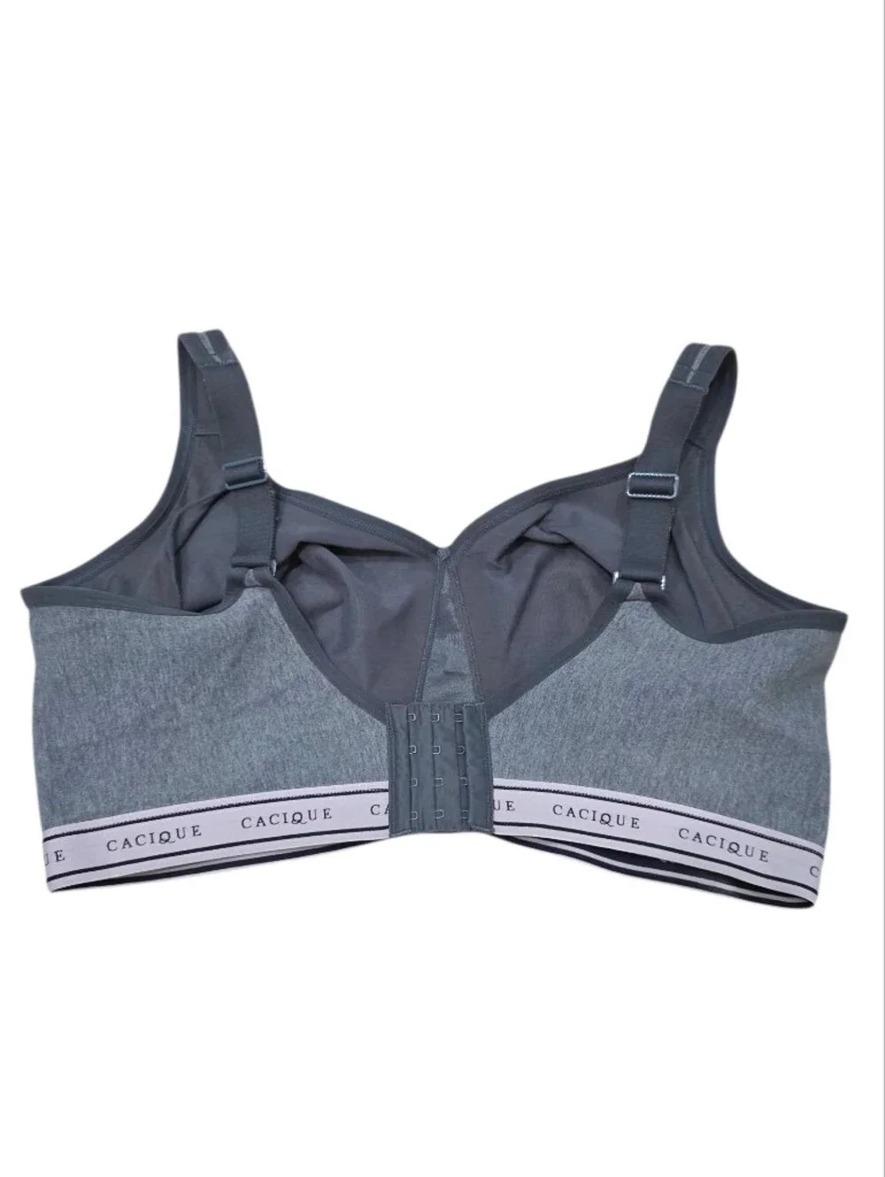 Cacique Lane Bryant 42H Gray Cotton Unlined Wireless Bra Bralette